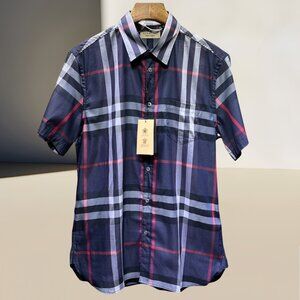 Burberry Plaid Short-Sleeve Shirt